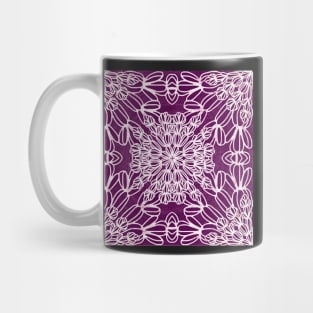 Violet Cactus Mandalas - Intricate Digital Illustration - Colorful Vibrant and Eye-catching Design for printing on t-shirts, wall art, pillows, phone cases, mugs, tote bags, notebooks and more Mug